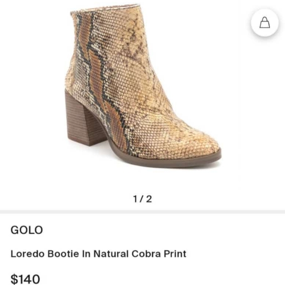 โ๐ผ On Hold โ๐ผ Golo Snake Print Leather Bootie - Picture 9 of 9